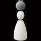Vetreria Artistica Rosa Frea 39" Two-Toned Black and White Pastel Sandblasted Glass Pendant Lighting