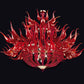 Vetreria Artistica Rosa Fuoco 18-Lights Bright Red Crystal Glass Chandelier