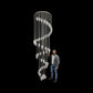 Vetreria Artistica Rosa Gocce di Pioggia 42-Lights Opal White Surface With White Blown Venetian Glass Chandelier