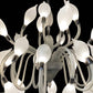 Vetreria Artistica Rosa Gocce di Rugiada 32-Lights Gray Base With White Frosted Shade Glass Chandelier