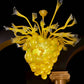 Vetreria Artistica Rosa Lemon 6-Lights Yellow Crystal Glass Chandelier