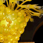 Vetreria Artistica Rosa Lemon 6-Lights Yellow Crystal Glass Chandelier