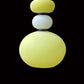 Vetreria Artistica Rosa Lumen 39" Two-Toned Yellow and White Pastel Sandblasted Glass Pendant Lighting