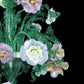 Vetreria Artistica Rosa Malia 6-Lights Green Crystal Base With Polychrome Flowers Glass Chandelier