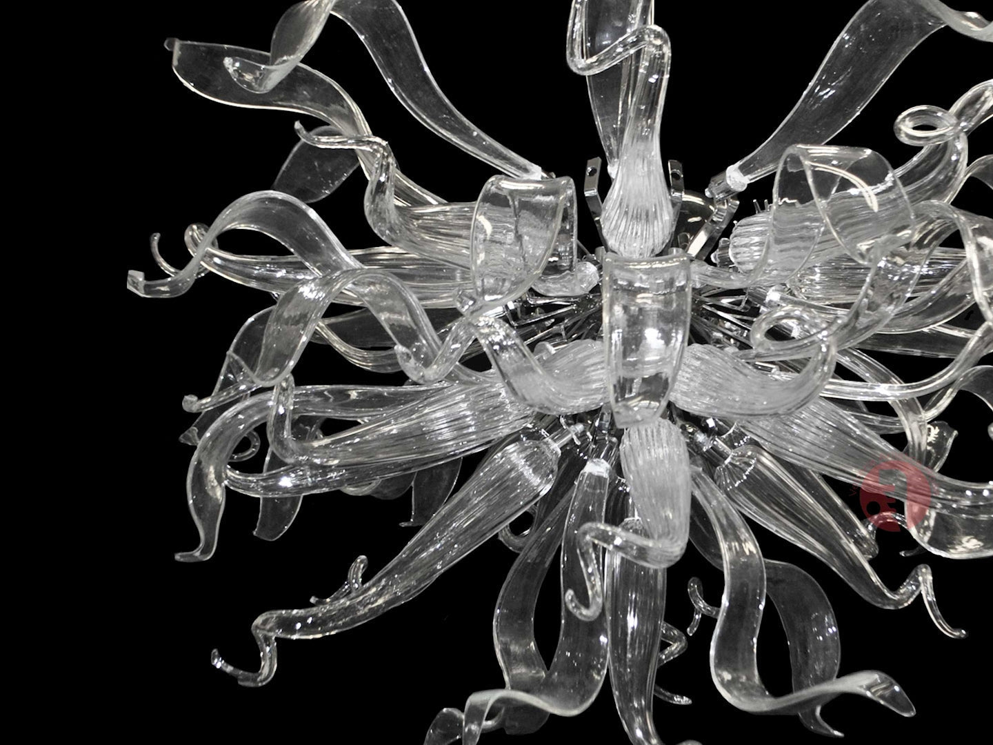 Vetreria Artistica Rosa Medusa 8-Lights Medusa Inspired Transparent Glass Chandelier