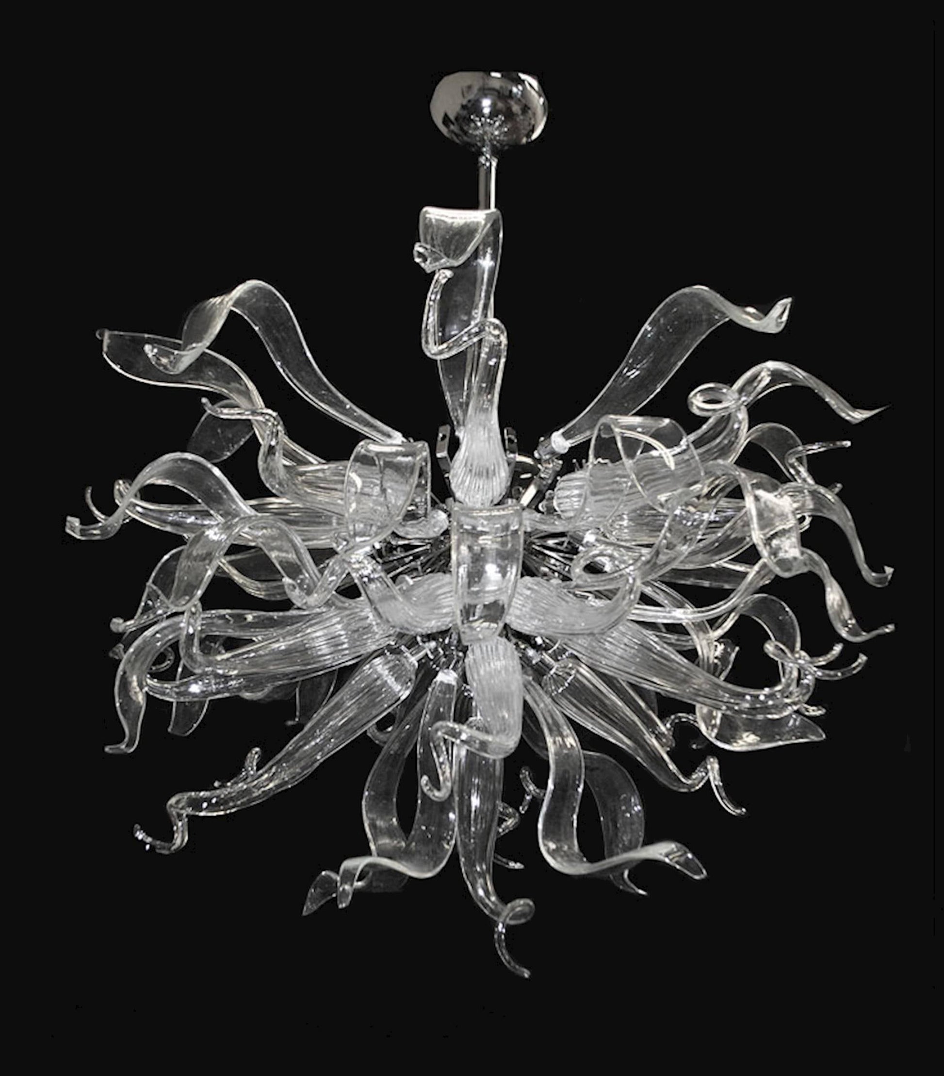 Vetreria Artistica Rosa Medusa 8-Lights Medusa Inspired Transparent Glass Chandelier