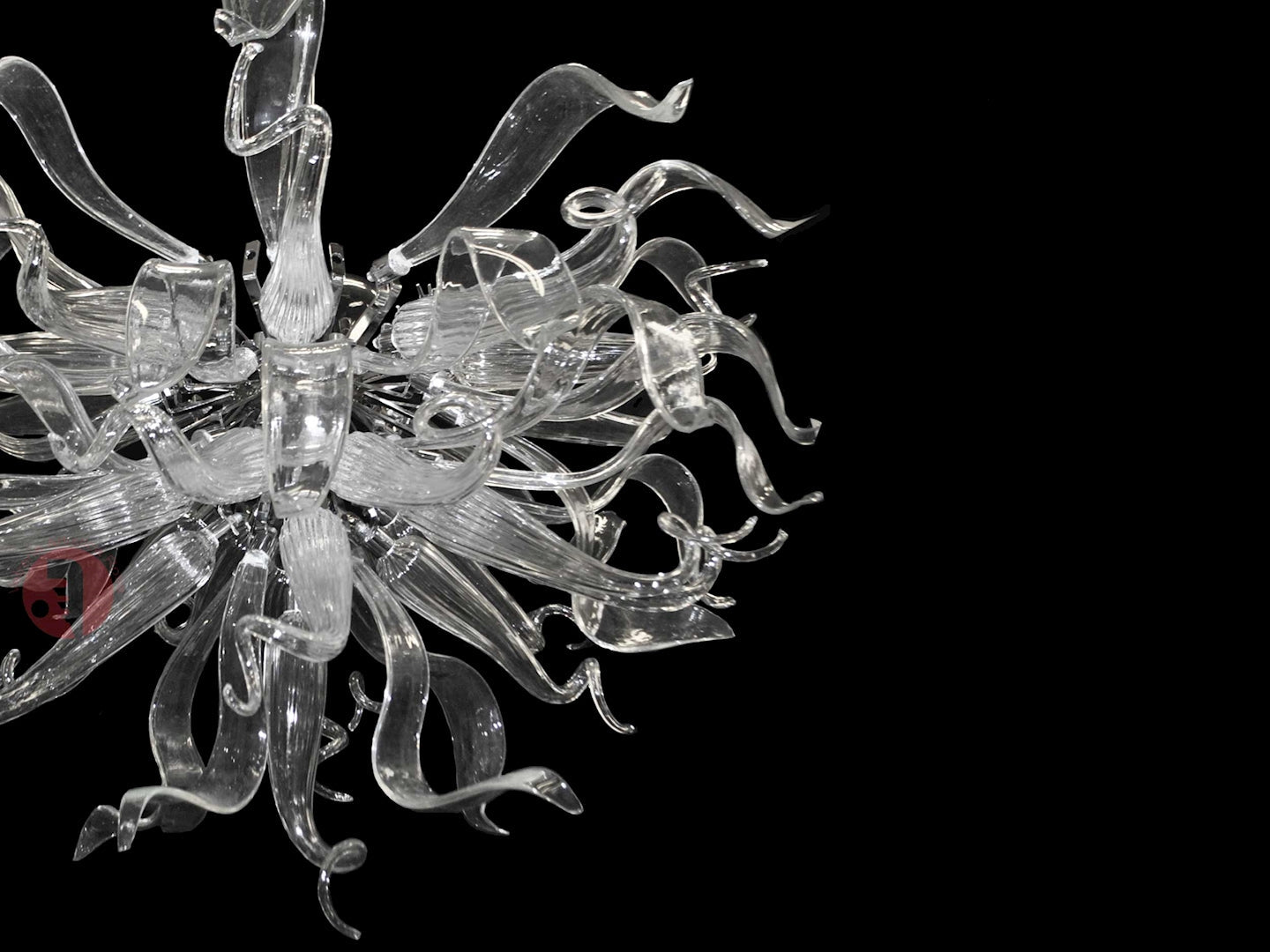 Vetreria Artistica Rosa Medusa 8-Lights Medusa Inspired Transparent Glass Chandelier
