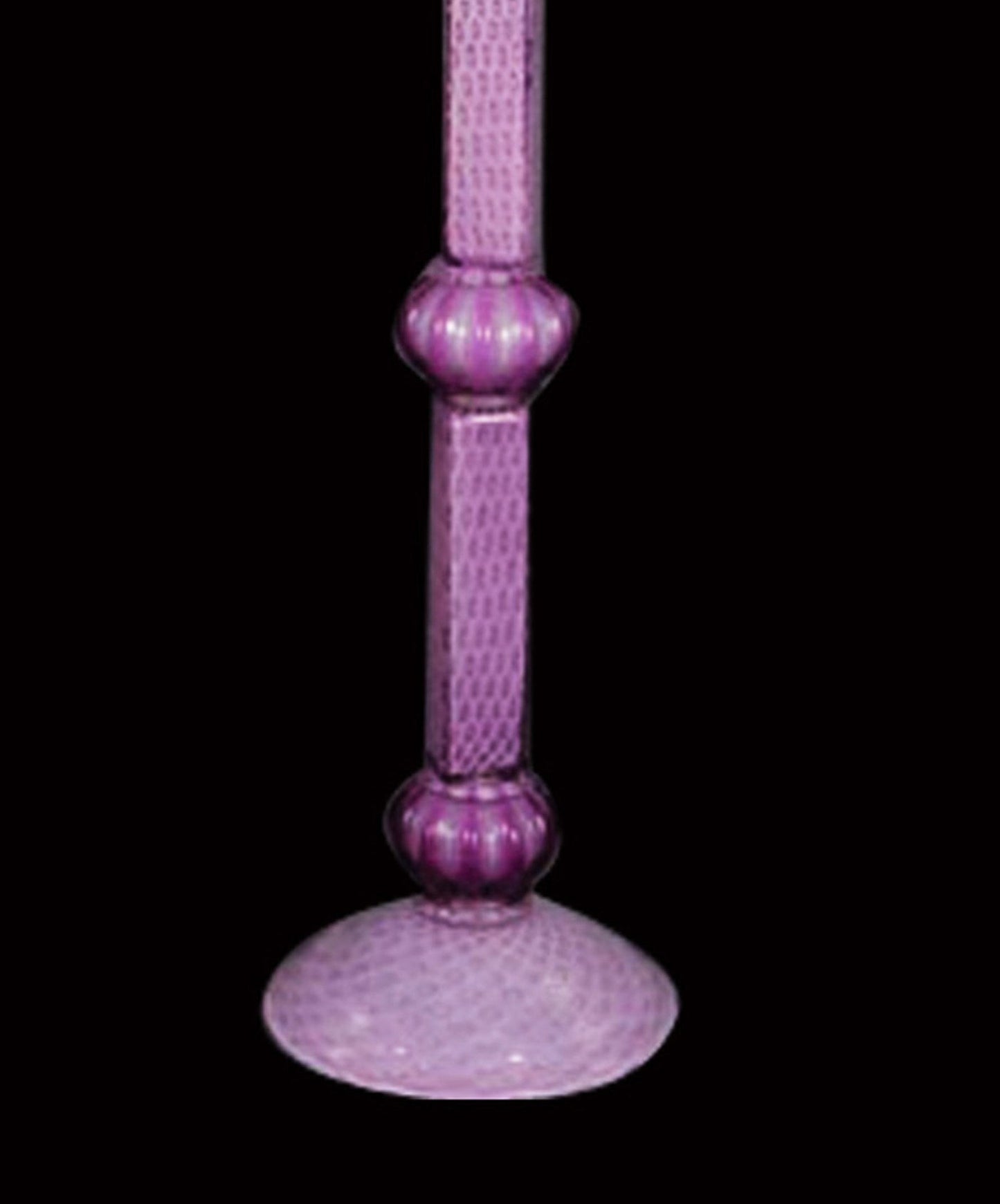 Vetreria Artistica Rosa Orchidea 77" Amethyst Frame With Sandblasted Cup Shaped Glass Shade Floor Lamp