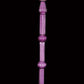 Vetreria Artistica Rosa Orchidea 77" Amethyst Frame With Sandblasted Cup Shaped Glass Shade Floor Lamp
