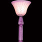 Vetreria Artistica Rosa Orchidea 77" Amethyst Frame With Sandblasted Cup Shaped Glass Shade Floor Lamp