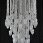 Vetreria Artistica Rosa Ovile 52-Lights White Crystal Glass Chandelier