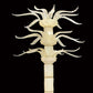Vetreria Artistica Rosa Palmera 71" White and Ivory Frame With Palm Tree Design Glass Floor Lamp