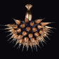 Vetreria Artistica Rosa Pegaso Mezza Sfera 55-Lights Midnight Blue Half Sphere Frame With Gold Leaf Glass Chandelier