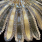 Vetreria Artistica Rosa Plafoneria Golden 28-Lights Gray and Gold Glass Flush Mount