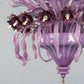 Vetreria Artistica Rosa Plafoniera Floren 16-Lights Amethyst Base With 24 Carat Gold Glass Chandelier