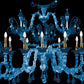 Vetreria Artistica Rosa Poesia 12-Lights Black Murano Glass Chandelier