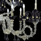 Vetreria Artistica Rosa Poesia 12-Lights Black Murano Glass Chandelier