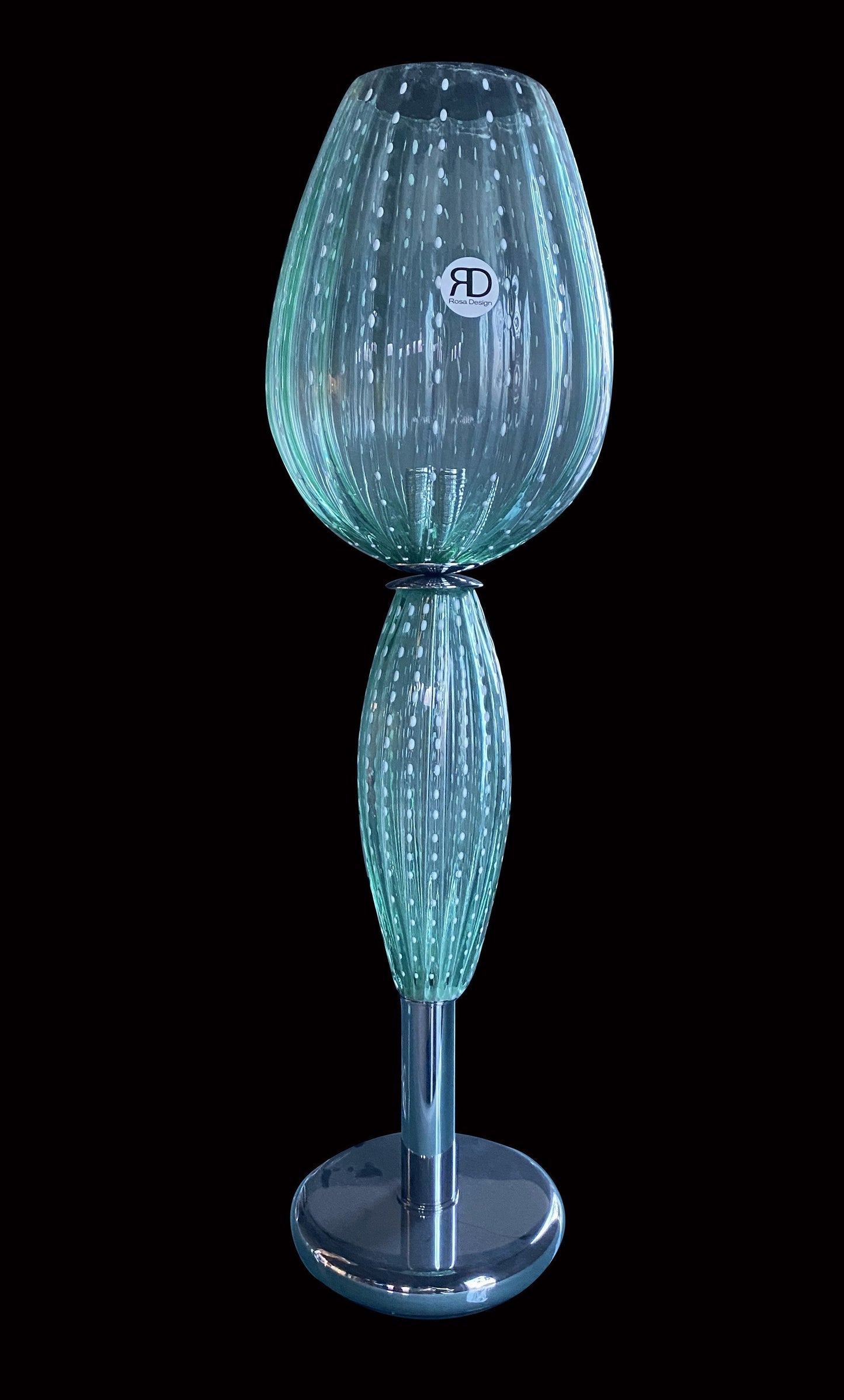 Vetreria Artistica Rosa Prato 26" 1 Grass Green Glass Table Lamp