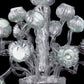 Vetreria Artistica Rosa Prestige 18-Lights Pure Silver Foil Glass Chandelier
