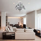 Vetreria Artistica Rosa Prestige 18-Lights Pure Silver Foil Glass Chandelier