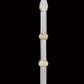 Vetreria Artistica Rosa Primula 71" White and Gold Frame With Bell-Shaped Glass Shade Floor Lamp