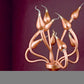 Vetreria Artistica Rosa Ramés 24-Lights Dark Brown Copper Plates Glass Chandelier
