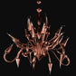 Vetreria Artistica Rosa Ramés 24-Lights Dark Brown Copper Plates Glass Chandelier