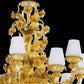 Vetreria Artistica Rosa Renoir 12-Lights Amber Sandblasted Glass Chandelier