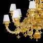Vetreria Artistica Rosa Renoir 12-Lights Amber Sandblasted Glass Chandelier