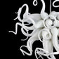 Vetreria Artistica Rosa Riccio 12-Lights White Curl Glass Chandelier