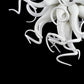 Vetreria Artistica Rosa Riccio 12-Lights White Curl Glass Chandelier