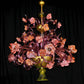 Vetreria Artistica Rosa Rose Scultura 12-Lights Pink Crystal Base With Light Pink Paste Flowers Glass Chandelier