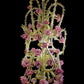 Vetreria Artistica Rosa Roser Grande 52-Lights Yellow Crystal Base With Pink Paste Flowers Glass Chandelier
