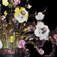 Vetreria Artistica Rosa Roser Scultura 12-Lights Amethyst and Green Gradient Pink Base With Polychrome Flowers Glass Chandelier