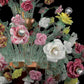 Vetreria Artistica Rosa Roseto 18-Lights Transparent Green Crystal Base With Polychrome Flower Accent Glass Chandelier
