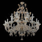Vetreria Artistica Rosa Royal 24-Lights Crystal Gold Murano Glass Chandelier