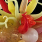 Vetreria Artistica Rosa Scultura Allegra 13-Lights Red and Yellow Artistic Design Glass Chandelier
