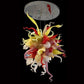 Vetreria Artistica Rosa Scultura Allegra 13-Lights Red and Yellow Artistic Design Glass Chandelier
