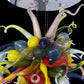 Vetreria Artistica Rosa Scultura Arcobaleno 32-Lights Brightly Multi-Colored Paste Glass Chandelier
