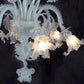 Vetreria Artistica Rosa Secolo Opal 6-Lights White Crystal Glass Chandelier