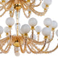Vetreria Artistica Rosa Sfera 48-Lights Crystal White Sandblasted Glass Chandelier