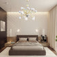 Vetreria Artistica Rosa Snow 18-Lights Ivory Base With White Sandblasted Sphere Shade Glass Chandelier