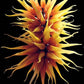 Vetreria Artistica Rosa Soffio 16-Lights Faded Yellow Red Flame Glass Chandelier