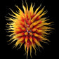 Vetreria Artistica Rosa Sole 150-Lights Faded Yellow Red Flame Glass Chandelier