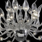 Vetreria Artistica Rosa Sospiro 32-Lights Pure Flamed Glass Chandelier