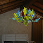 Vetreria Artistica Rosa Sospiro 32-Lights Pure Flamed Glass Chandelier