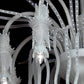 Vetreria Artistica Rosa Stalattite 12-Lights Limestone Design White Glass Chandelier