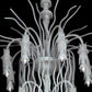 Vetreria Artistica Rosa Stalattite 12-Lights Limestone Design White Glass Chandelier