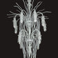 Vetreria Artistica Rosa Stalattite 12-Lights Limestone Design White Glass Chandelier