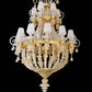 Vetreria Artistica Rosa Stile Impero 18-Lights Crystal Gold Glass Chandelier